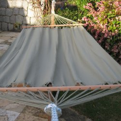 Grüne Outdoor Hängematte mit 120 cm aus Holz
