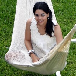 Naturwei&szlig;, flexible mexikanische Netzh&auml;ngematte 